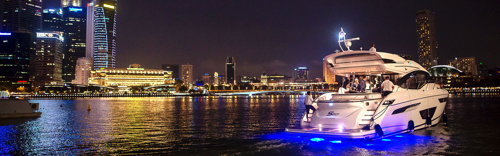 On-Water World Premiere of Princess S60 at Louis Vuitton Jetty, Marina Bay  - Boat Lagoon Yachting