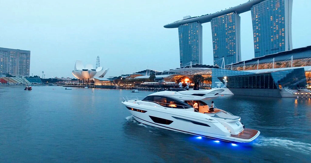On-Water World Premiere of Princess S60 at Louis Vuitton Jetty, Marina Bay  - Boat Lagoon Yachting